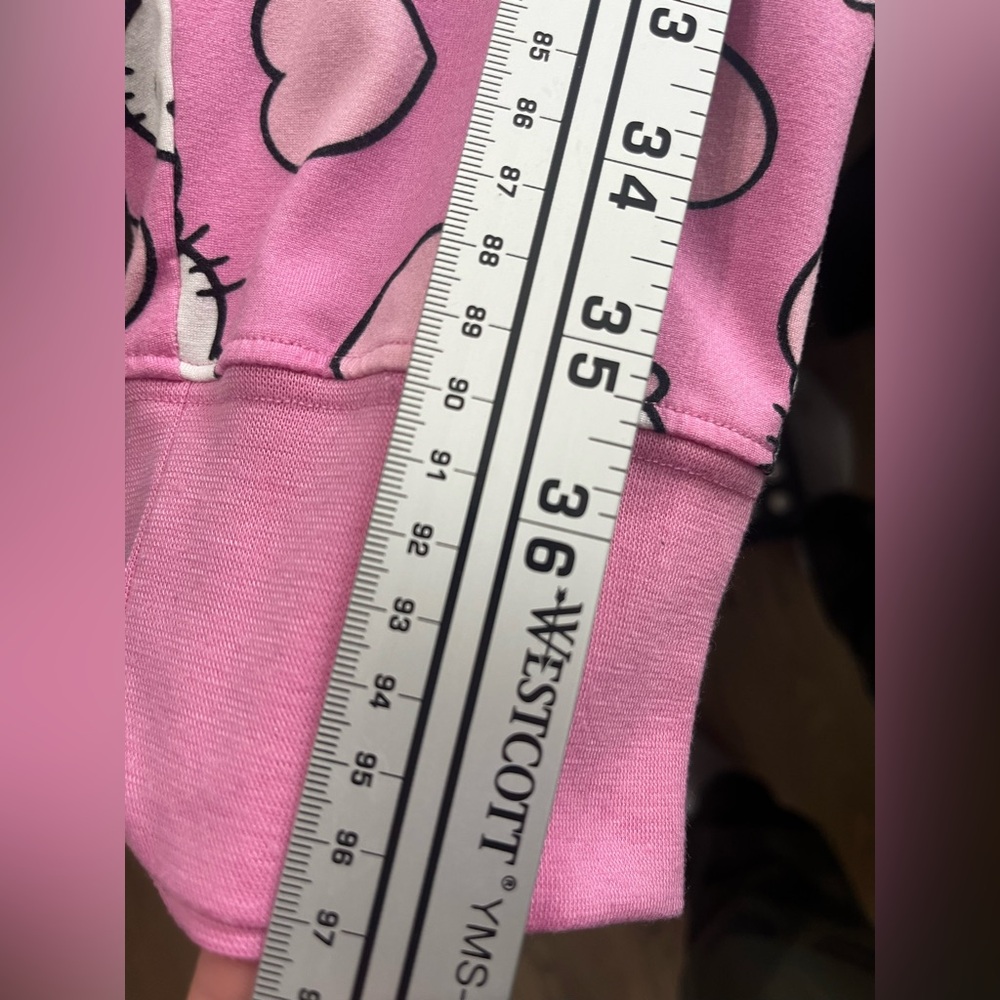 Hello Kitty‎ Pink Women's Pajama Pants Hearts Drawstring Comfy Cute Soft Medium - Picture 7 of 8